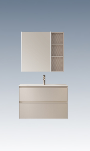 BC6550S-080C2陶瓷盆款 生態實木浴室柜